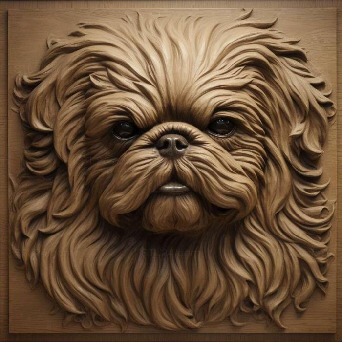 Nature and animals (Pekingese dog 4, NATURE_236) 3D models for cnc